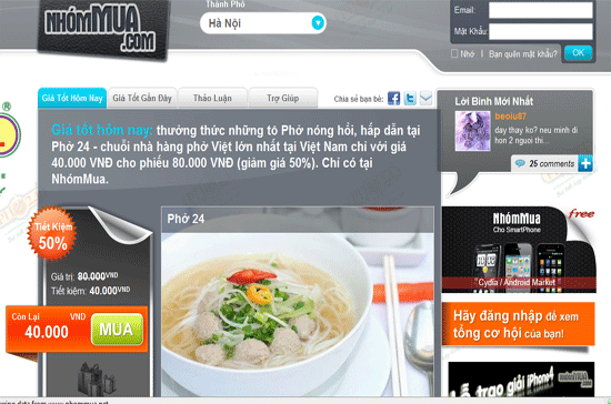 Website NhomMua.com.