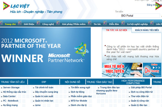 Microsoft vinh danh Công ty cổ phần tin học Lạc Việt là “Đối tác của năm” của Microsoft.