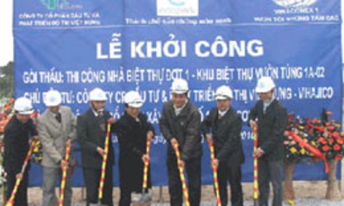 Khởi công xây biệt thự thuộc dự án Ecopark