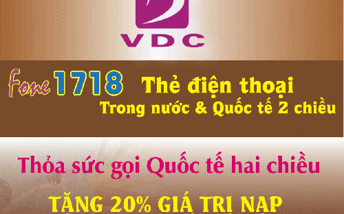Chương trình áp dụng cho tất cả các hình thức nạp tiền từ thẻ/mã thẻ
 Fone1718, thẻ cào di động Mobifone, Vinaphone hoặc nạp trực tuyến bằng 
thẻ hoặc tài khoản ngân hàng, tiền/ví điện tử, tài khoản paypal…