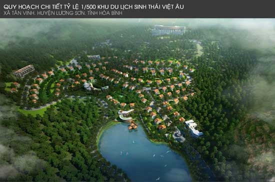 Sơ đồ quy hoạch tổng thể khu đô thị sinh thái Việt Âu.