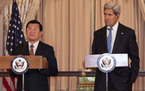 Chủ tịch nước phát biểu tại buổi chiêu đãi của Chính phủ Hoa Kỳ - Ảnh: VOV.