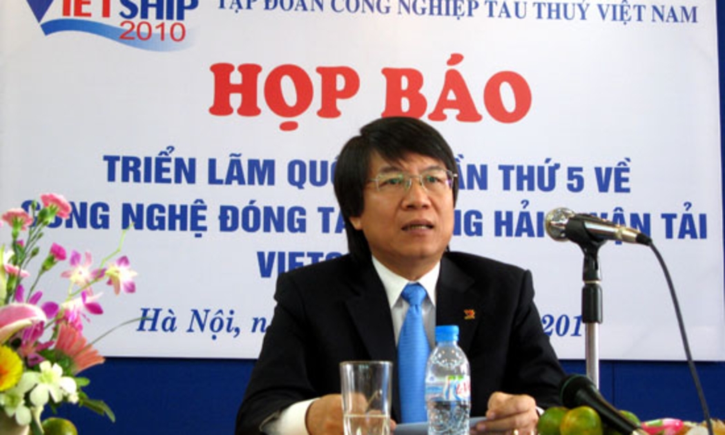 Ông Nguyễn Quốc Ánh, Tổng giám đốc Kinh doanh của Vinashin, Phó trưởng ban tổ chức VietShip 2010 - Ảnh: Anh Quân.