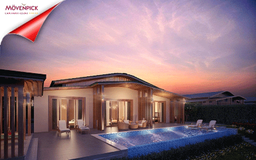 Mövenpick Cam Ranh Resort được các kiến trúc sư nổi tiếng thế giới thiết
 kế theo phong cách Thụy Sỹ hiện đại, pha lẫn nét kiến trúc truyền thống
 địa phương của xứ sở Champa.