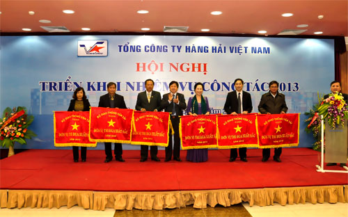 Hình ảnh tại hội nghị tổng kết công tác năm 2012 và triển khai nhiệm vụ kế hoạch năm 2013 của Tổng công ty Hàng hải Việt Nam ngày 29/1/2013 - Nguồn: Vinalines.
