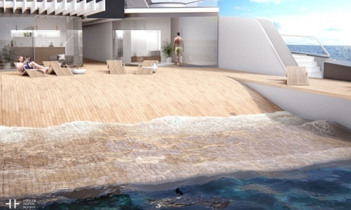 [Video] Du thuyền sở hữu bãi biển riêng ngay trên boong