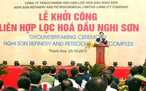 Dự án lọc dầu Nghi Sơn đã tăng vốn thêm 2 tỷ USD trong năm 2013, góp phần vào thành tích ấn tượng của FDI.<br>