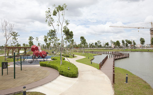 Khu phức hợp Thể dục thể thao đa năng ( phần ngầm) trên khuôn viên 5.43 hecta dành cho cư dân dự án Celadon City.<br>