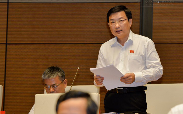 Đại biểu Phạm Trọng Nhân (Bình Dương) tại nghị trường.