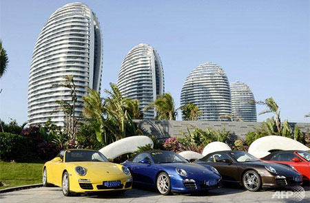 Một góc dự án "Dubai" của Trung Quốc trên đảo Hải Nam - Ảnh: AFP.<br>