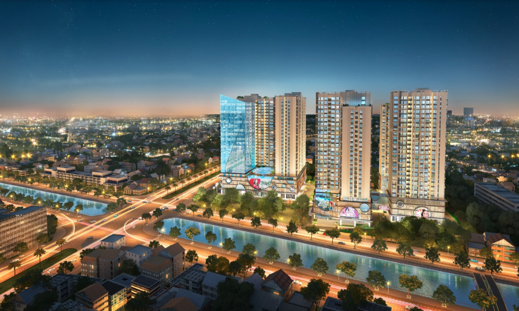 Dưới bàn tay của Aedas, 3 toà tháp của Hinode City được sắp xếp với khoảng cách hợp lý để đảm bảo tầm nhìn thoáng đãng, tối đa mặt thoáng cho các căn hộ.