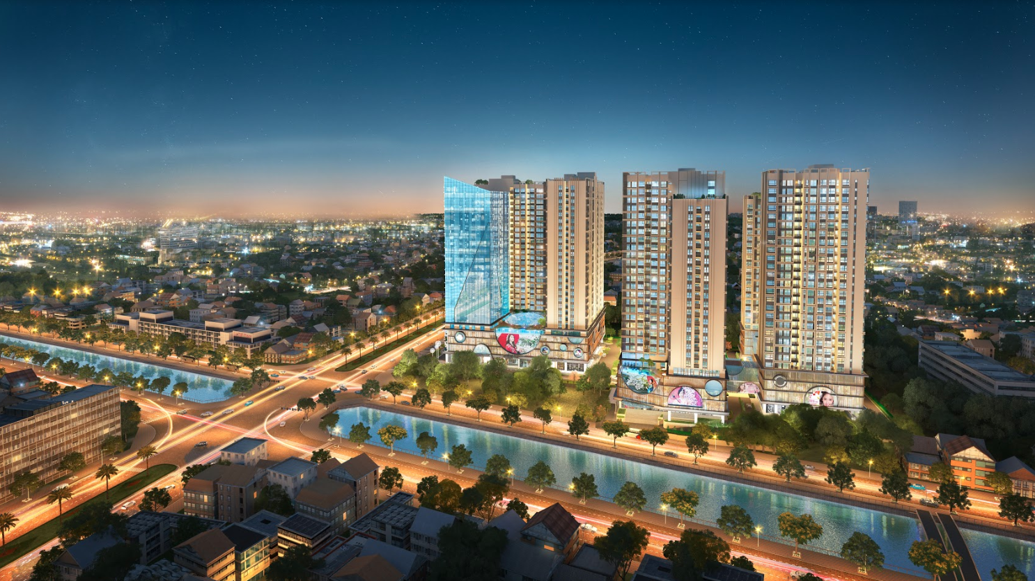 Dưới bàn tay của Aedas, 3 toà tháp của Hinode City được sắp xếp với khoảng cách hợp lý để đảm bảo tầm nhìn thoáng đãng, tối đa mặt thoáng cho các căn hộ. 