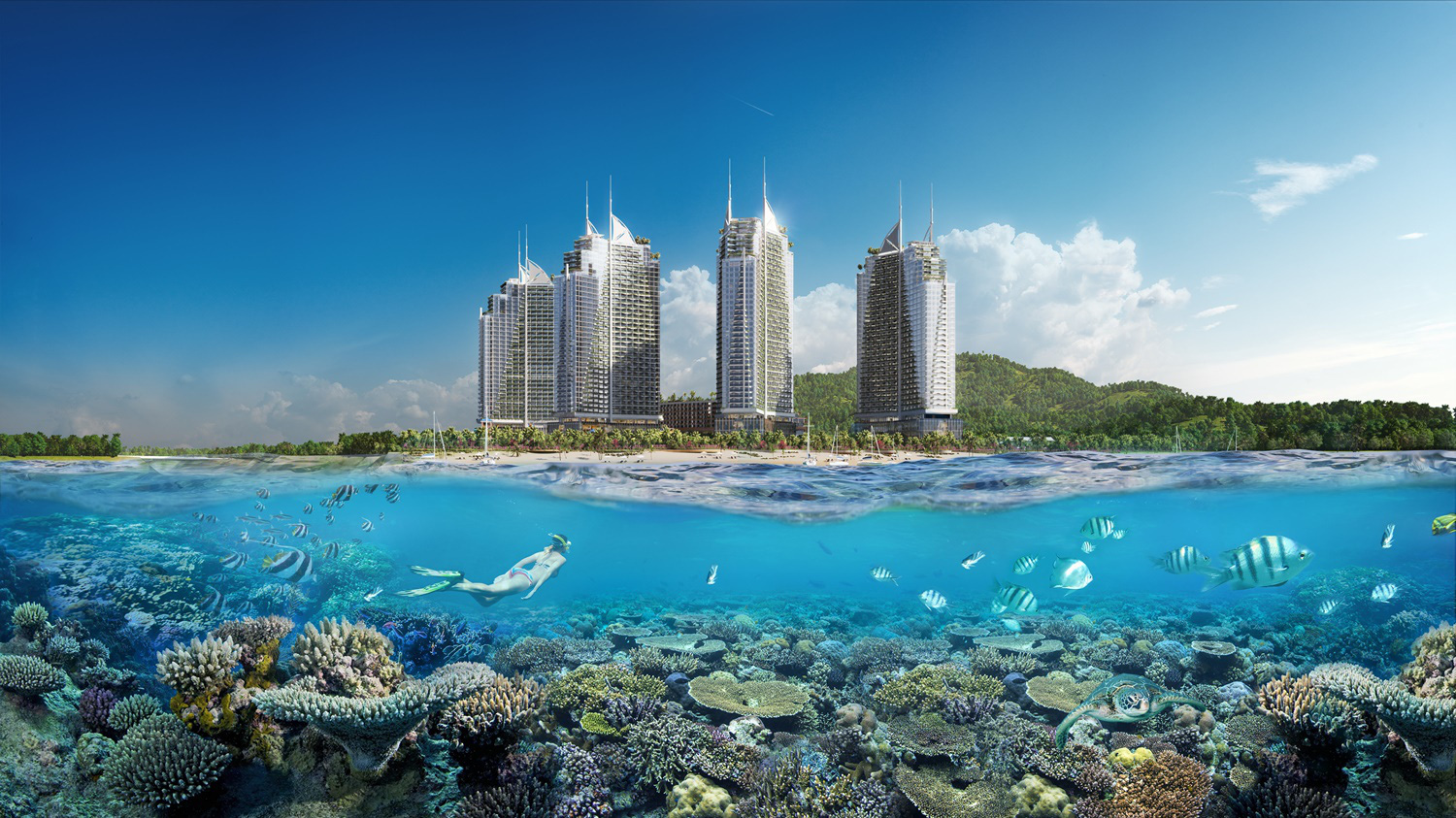 Sailing Bay Ninh Chữ - dự án mô hình ApartHotel của tập đoàn Crystal Bay được khởi dựng tại trung tâm khu du lịch quốc gia Ninh Chữ (Ninh Hải, Ninh Thuận).