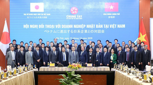 Các đại biểu tham dự Hội nghị đối thoại với doanh nghiệp Nhật Bản - Ảnh: VGP