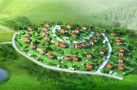Phối cảnh tổng thể khu biệt thự Green Villas 4.
