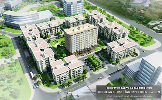 Dự án Happy House Garden do Công ty HUD3 làm chủ đầu tư.