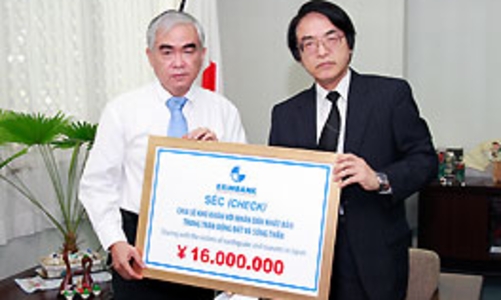 Eximbank ủng hộ nhân dân Nhật Bản hơn 23 triệu Yên