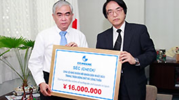 Eximbank ủng hộ nhân dân Nhật Bản hơn 23 triệu Yên