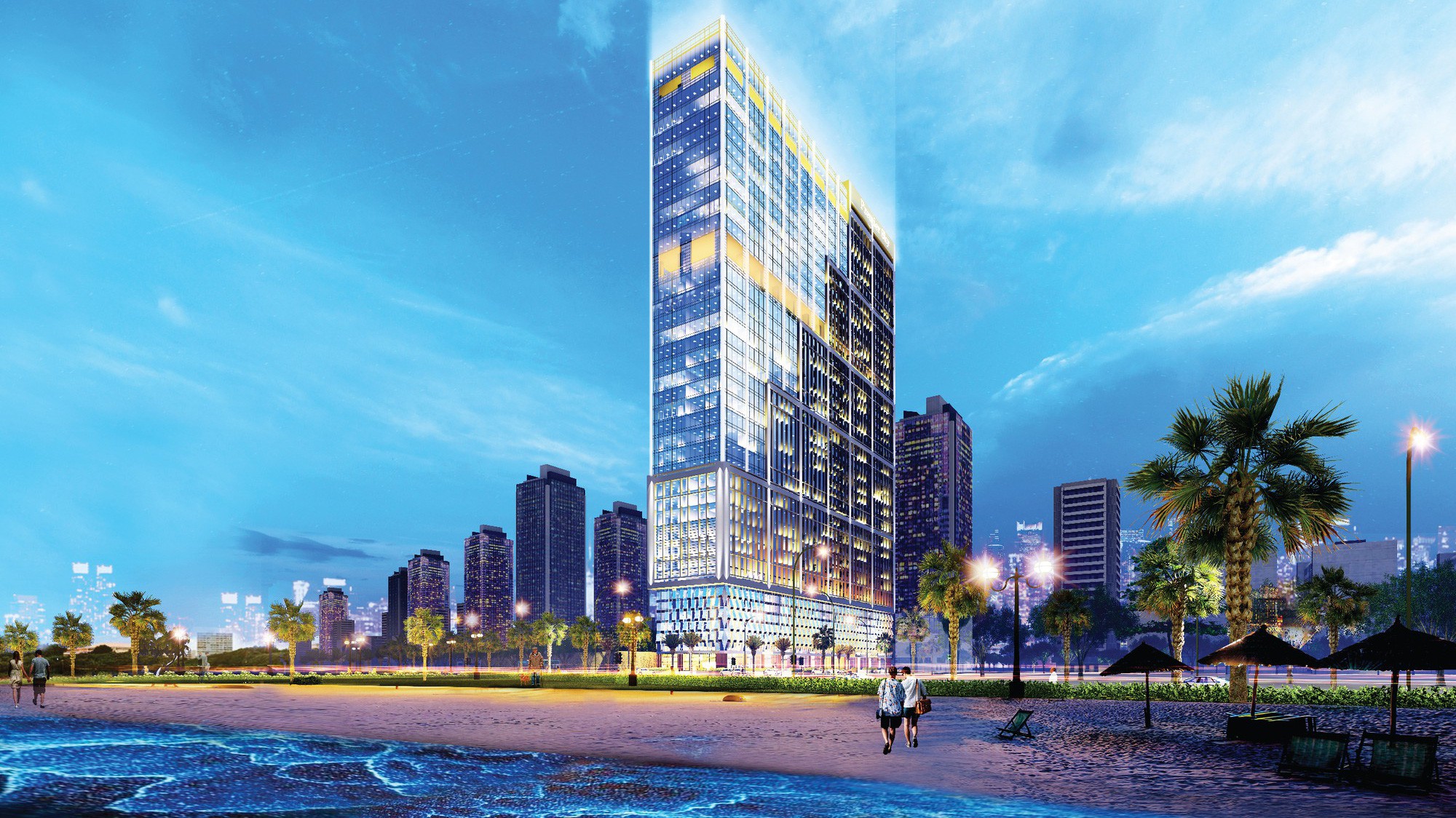 Căn hộ cao cấp Premier Sky Residences sở hữu tầm nhìn ra bãi biển Mỹ Khê.