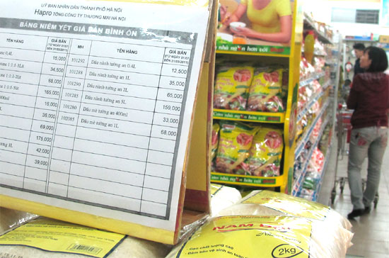 Hapro đã cam kết giữ giá bán một số mặt hàng bình ổn đến 31/3 năm sau.