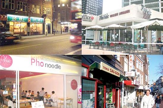 Hình ảnh các nhà hàng Việt Nam đang trở nên phổ biến ở nhiều nước từ Đông sang Tây. 