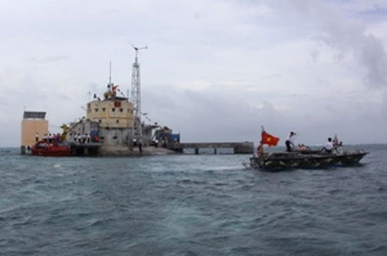 Đảo Đá Lớn thuộc quần đảo Trường Sa - Ảnh: TTXVN.