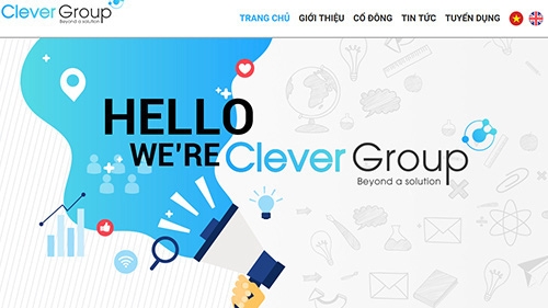 Trang web của Công ty Cổ phần Clever Group.