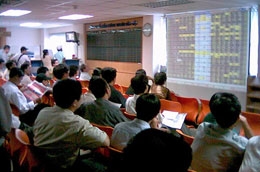 Sáng nay, một lần nữa sóng giảm nhanh đẩy VN-Index về 444 điểm; thị trường tiếp tục kiểm định sự giằng co, áp lực bán giảm bớt tại vùng hỗ trợ đó.