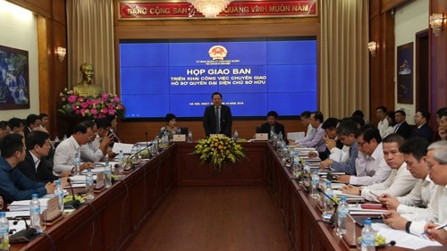 Chủ tịch Ủy ban Nguyễn Hoàng Anh chủ trì cuộc họp giao ban đầu tiên giữa lãnh đạo Ủy ban Quản lý vốn Nhà nước tại doanh nghiệp và đại diện các doanh nghiệp trực thuộc, ngày 12/10.