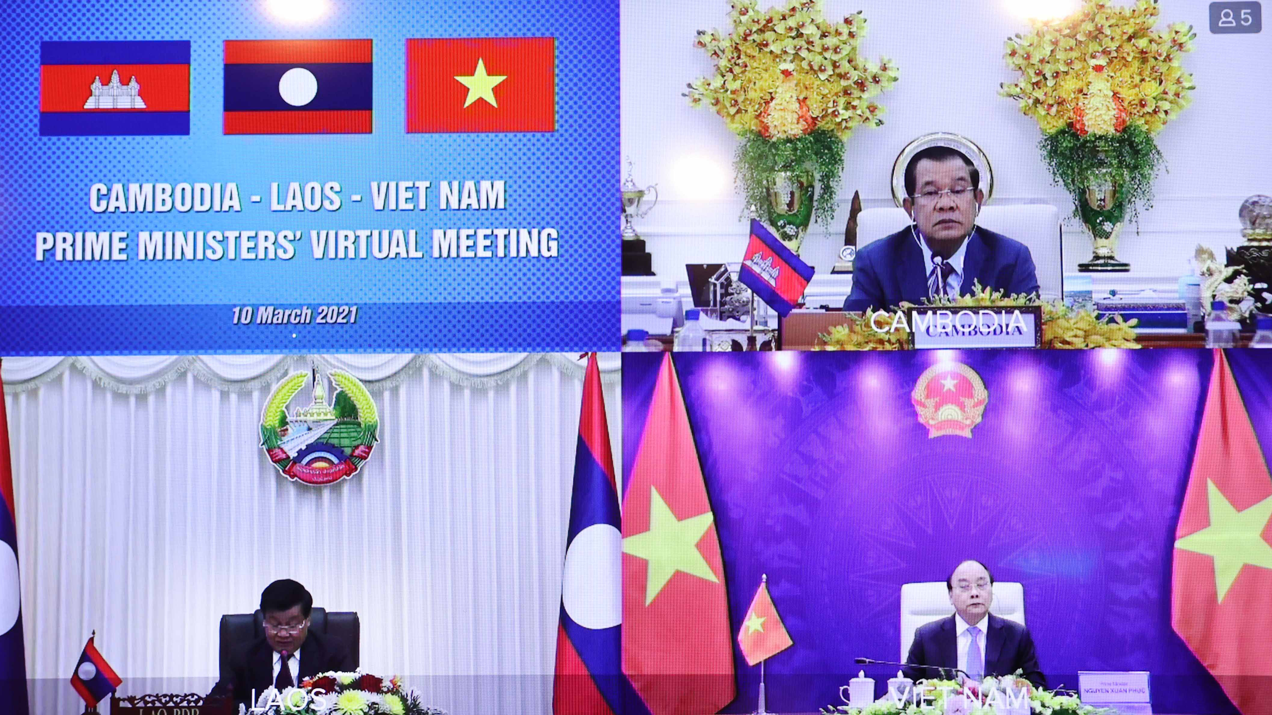 Tọa đàm giữa 3 Thủ tướng ngày 10/3 - Ảnh: Bộ Ngoại giao