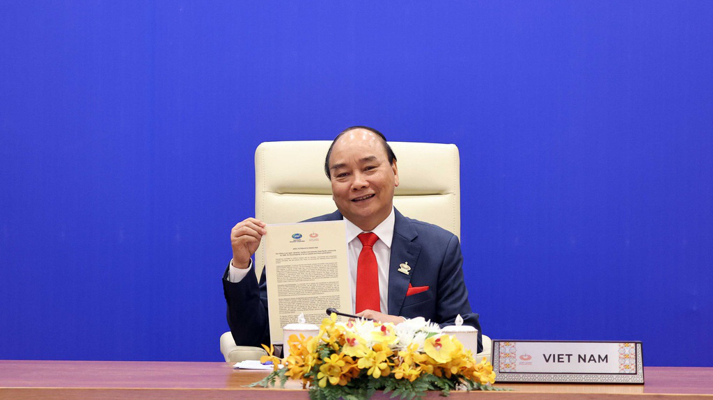 Thủ tướng Nguyễn Xuân Phúc tham dự hội nghị cấp cao giữa lãnh đạo các nền kinh tế APEC ngày 20/11 - Ảnh: Bộ Ngoại giao