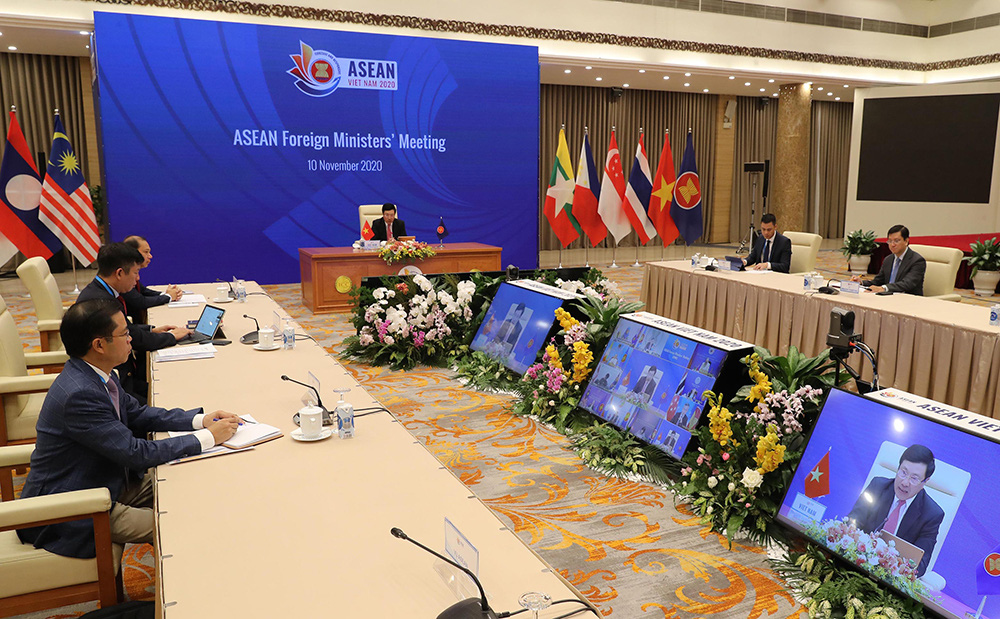 Khai mạc Hội nghị Bộ trưởng Ngoại giao ASEAN được tổ chức theo hình thức trực tuyến - Ảnh: VGP.