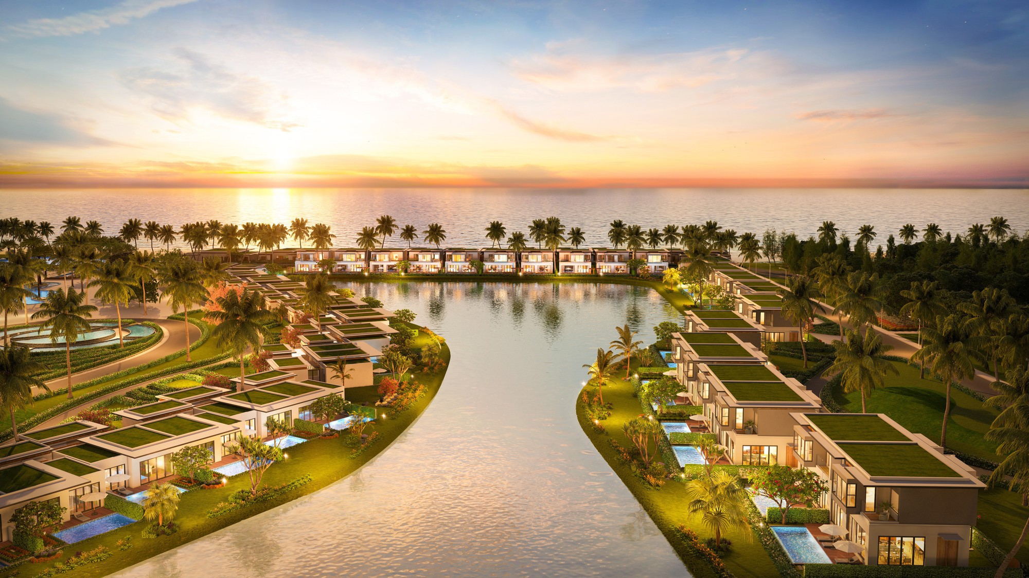 79 căn biệt thự nghỉ dưỡng Luxe Villas như 79 viên ngọc quý bên bờ đại dương.