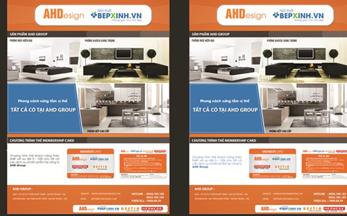 AHD Group đã cung cấp dịch vụ thiết kế nội thất và sản xuất nội thất 
trọn gói trong cả nước với mức tăng trưởng bình quân 30 - 70%.