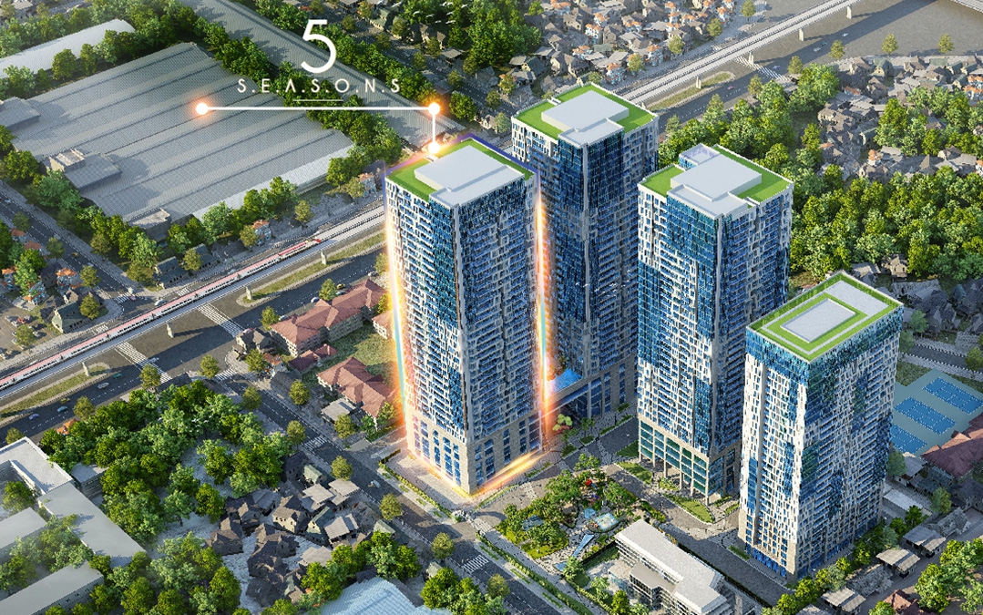 Tòa 5 Seasons sở hữu tầm nhìn đẹp nhất dự án TNR Goldseason. 