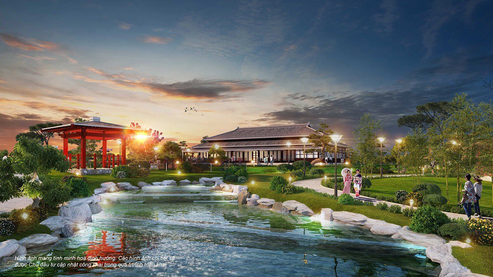 Nhà hàng Nhật, một trong những hạng mục tiện ích của vườn Nhật.