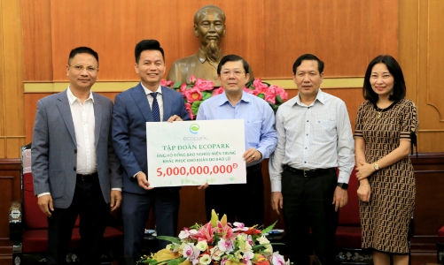 Ecopark ủng hộ miền Trung 5 tỷ đồng khắc phục hậu quả bão lũ