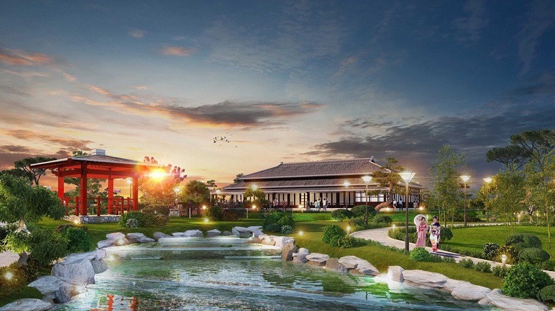 Một góc bình yên của vườn Nhật .