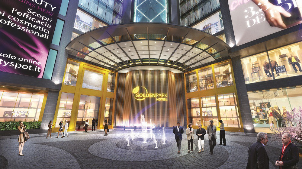 Dự án Golden Park được định hướng phát triển theo loại hình tổ hợp gồm khách sạn 4 sao, căn hộ cao cấp, khu thương mại dịch vụ và văn phòng.