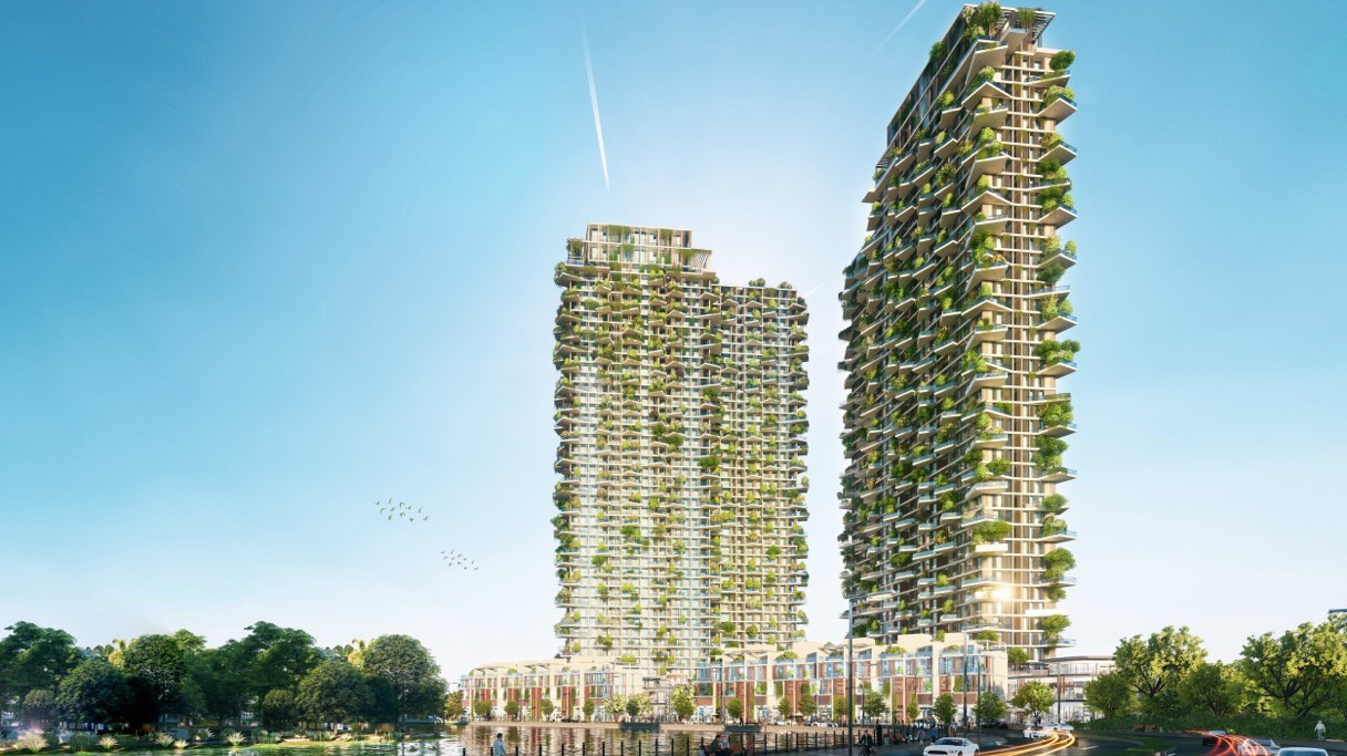 Solforest là 2 toà tháp biểu tượng của Ecopark.