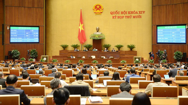 Năm 2020, tại Kỳ họp thứ 10, Quốc hội đã thông qua 17 luật với tỷ lệ đại biểu tán thành cao - Ảnh: Quochoi.vn