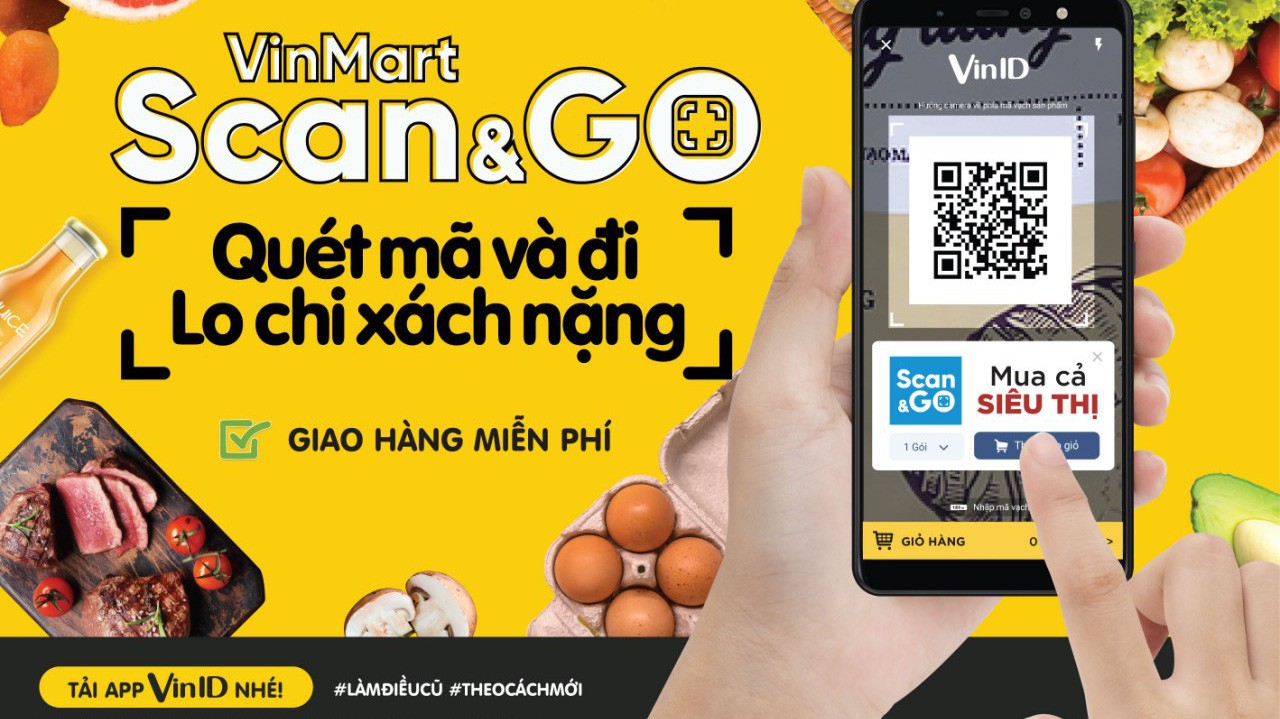 Công nghệ mua hàng từ xa Scan & Go giúp khách hàng có thể mua sắm tiện lợi mọi lúc mọi nơi
