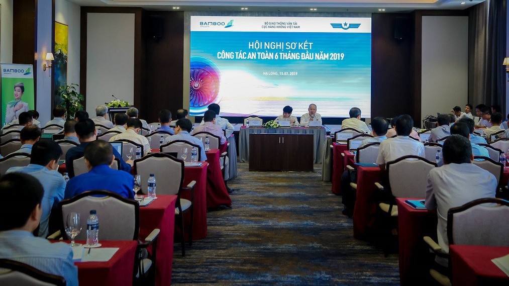 Toàn cảnh buổi Hội nghị sơ kết công tác đảm bảo an toàn hàng không 6 tháng đầu năm 2019.