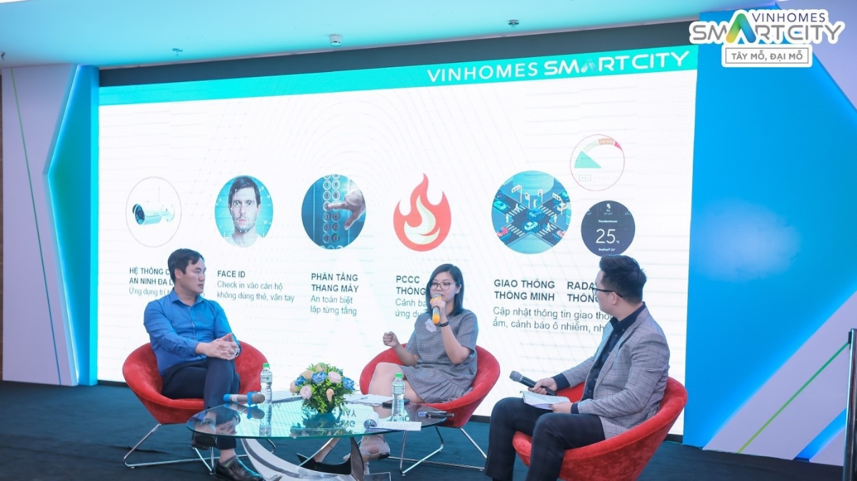 Buổi tọa đàm giải đáp câu hỏi của cư dân thủ đô về các tính năng thông minh tại Vinhomes Smart City.