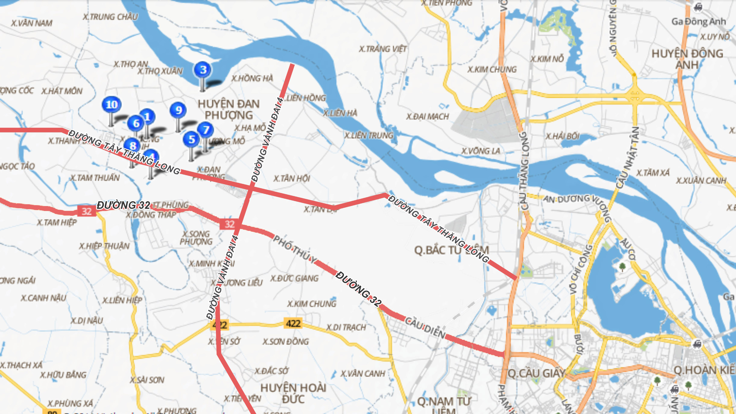 Huyện Đan Phượng được quy hoạch đồng bộ về giao thông và hạ tầng.<br>