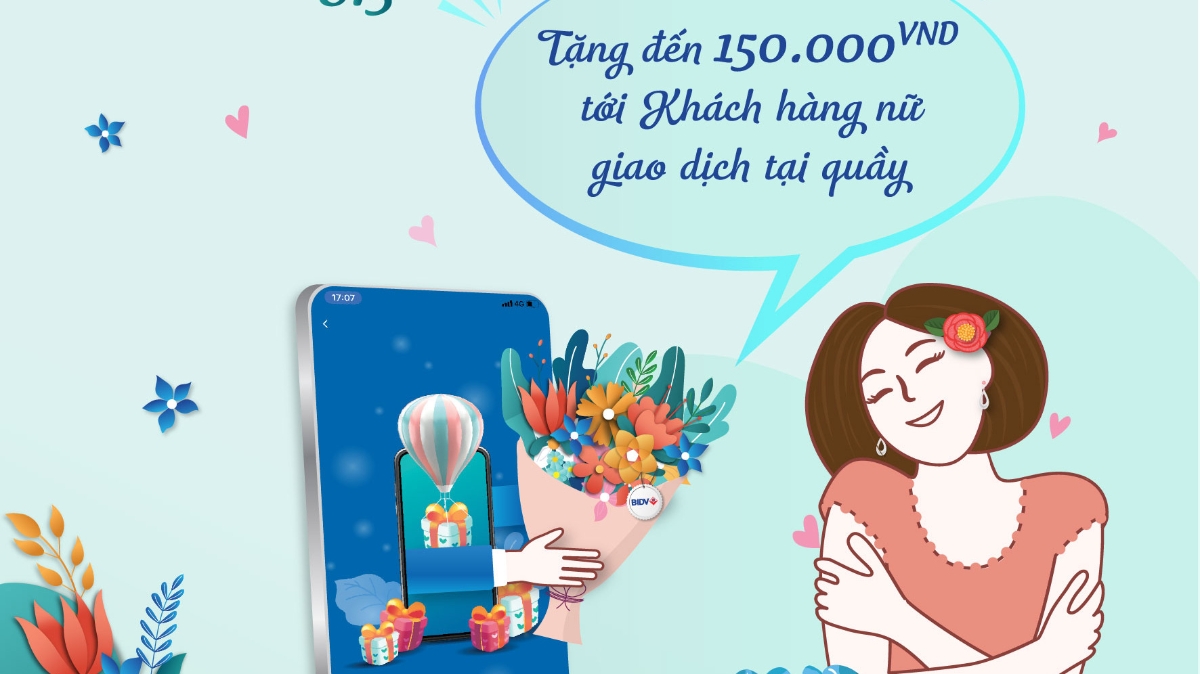 Chương trình áp dụng tại BIDV từ ngày 8/3 đến 10/3/2021.