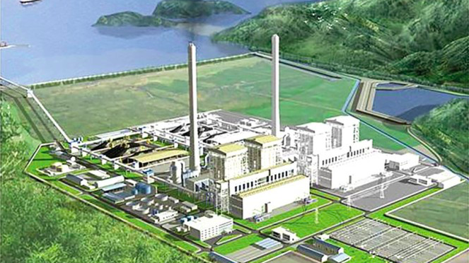 Phối cảnh tổng thể dự án Nhà máy nhiệt điện Quảng Trạch 1.