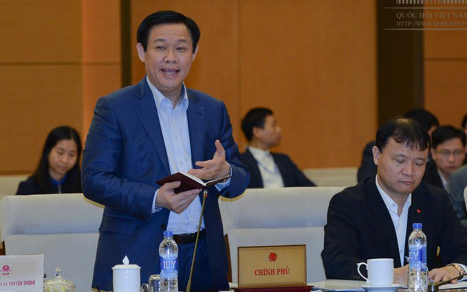 <span style="font-family: 'Times New Roman'; font-size: 15px;">Phó thủ tướng Vương Đình Huệ phát biểu tại phiên thảo luận.</span>