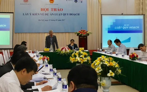 Hội thảo lấy ý kiến về dự án Luật Quy hoach do Ủy ban Kinh tế của Quốc hội tổ chức, sáng 22/2.<br>