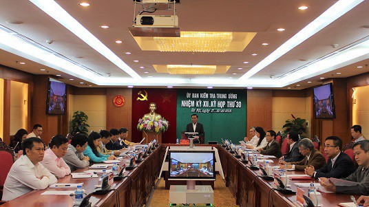 Phiên họp thứ 30 của Uỷ ban Kiểm tra Trung ương.